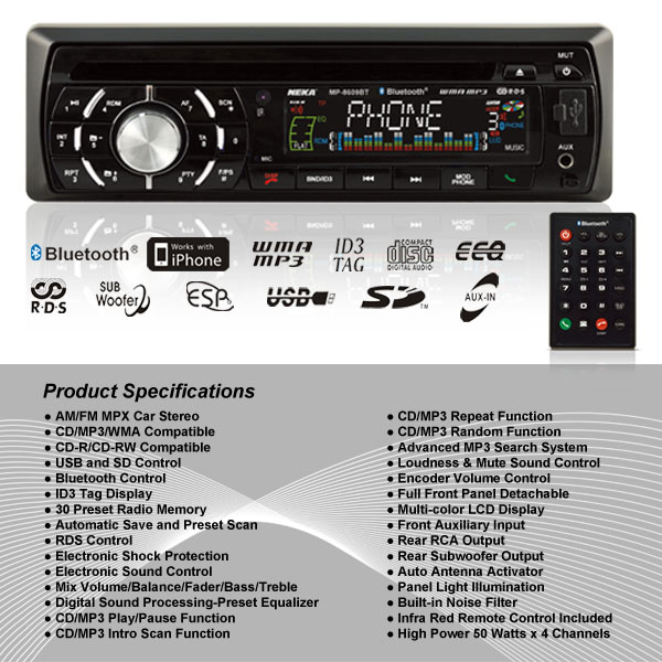 am fm rds auxillary input built in equalizer subwoofer output remote 